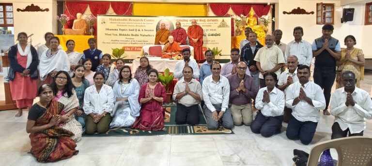 17 research students, scholars alumni students attended dhamm talk